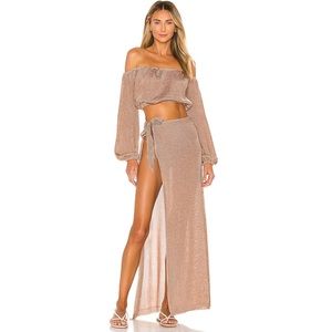 Lovers and friends crop top and wrap skirt